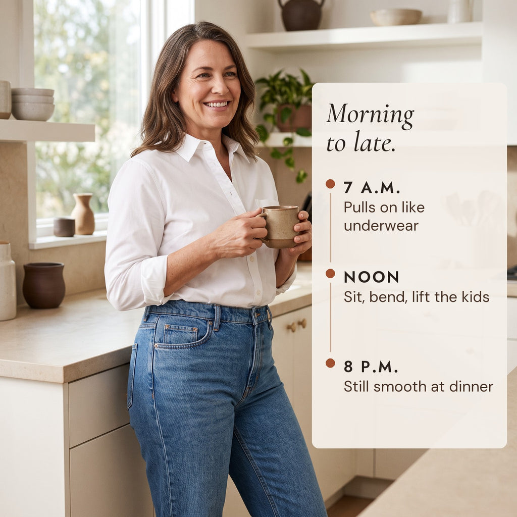 From morning to late: wearing SMOOTHE under jeans