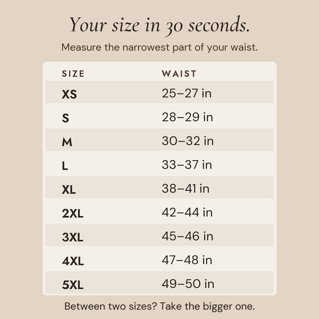 SMOOTHE size guide